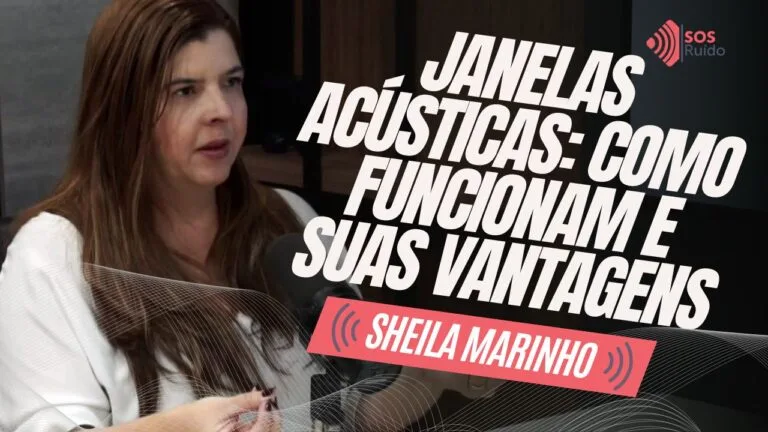 sheila marinho durante o podcast da SOS Ruído