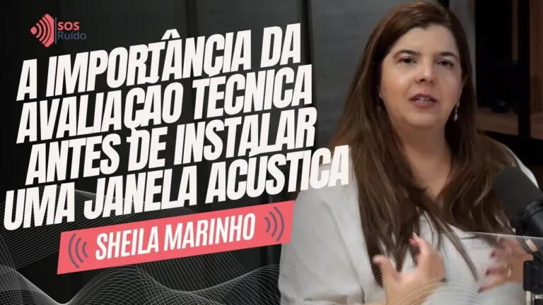 sheila marinho durante o podcast da SOS Ruído